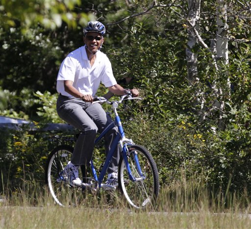 奥巴马爱骑自行车