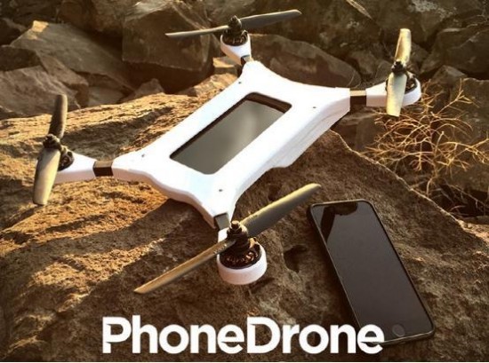 PhoneDrone Ethos无人机能带着你的手机航拍