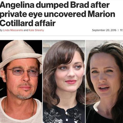 安吉丽娜朱莉和布拉德皮特已经确定离婚了