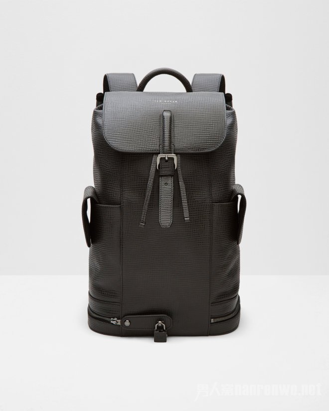 AVALON Textured leather lock backpack 