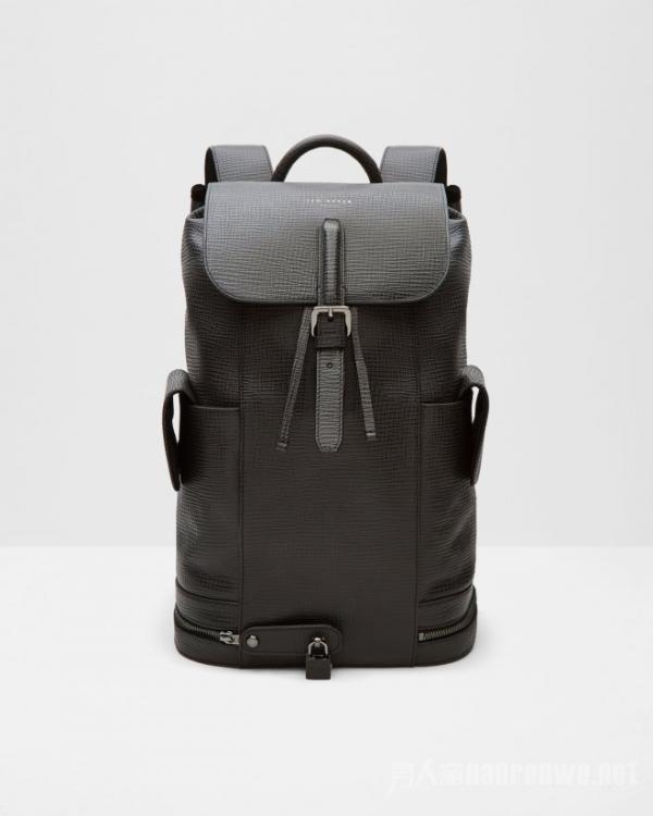 AVALON Textured leather lock backpack 