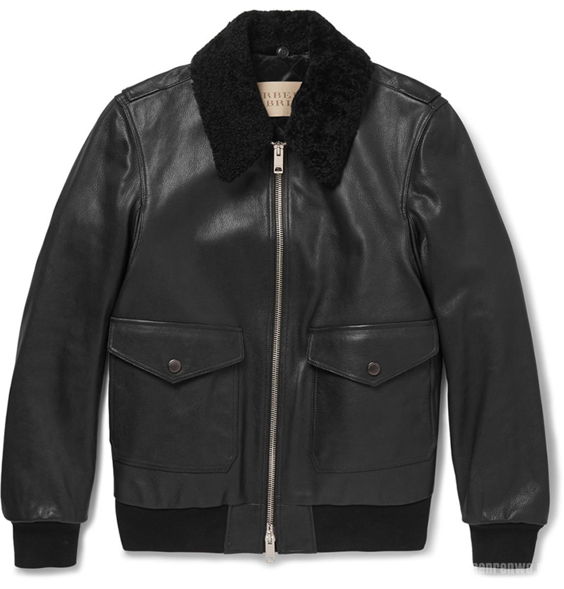 　Burberry Brit shearling leather jacket