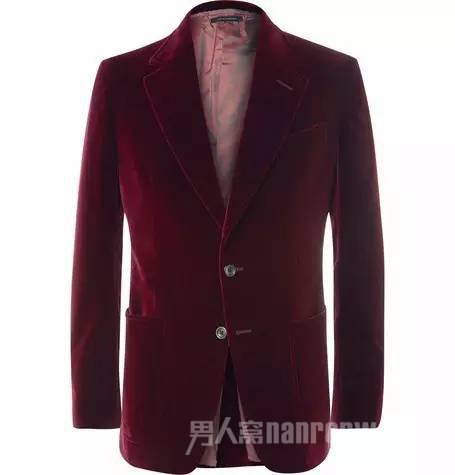 　Tom Ford 勃艮第红丝绒西装外套