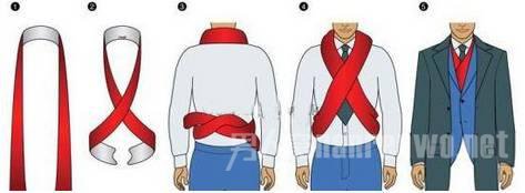 男士围巾系法