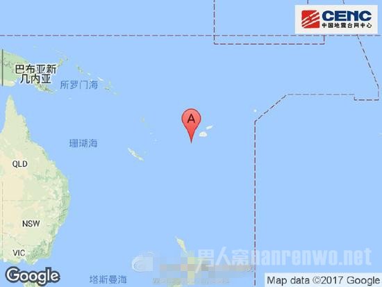 今晨斐济群岛以南发生6.9级地震