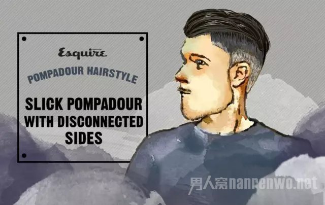 Slick Pompadour With Disconnected Sides