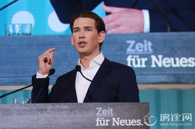 奥地利31岁外长将成欧洲最年轻总理 塞巴斯蒂安库尔茨资料照片背景