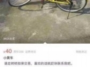 <b>​共享单车惊现二手物品交易平台公开叫卖 ​学解锁先交1000元学费</b>