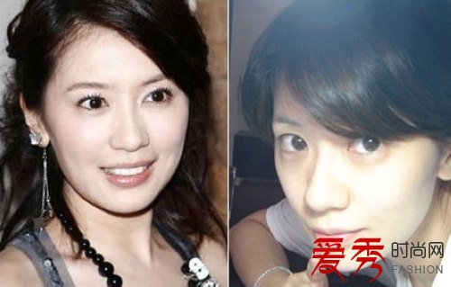 贾静雯素颜VS上妆
