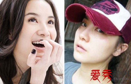小宋佳素颜VS上妆