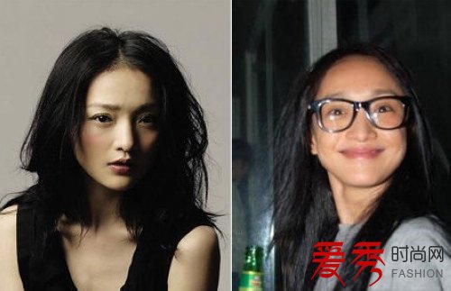 周迅素颜VS上妆