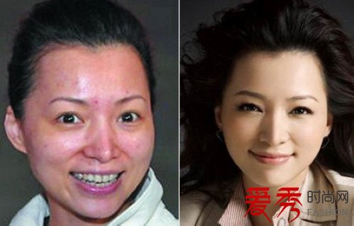 董卿素颜VS上妆