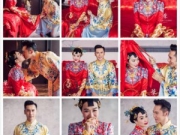 钟丽缇张伦硕结婚 新人穿中式礼服甜蜜热吻