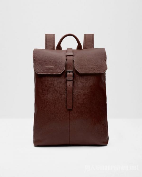  EARTH Pebble grain leather backpack 