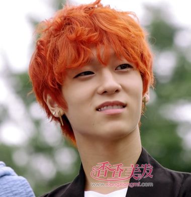 橘红色男生发型 2016年流行男士发型颜色