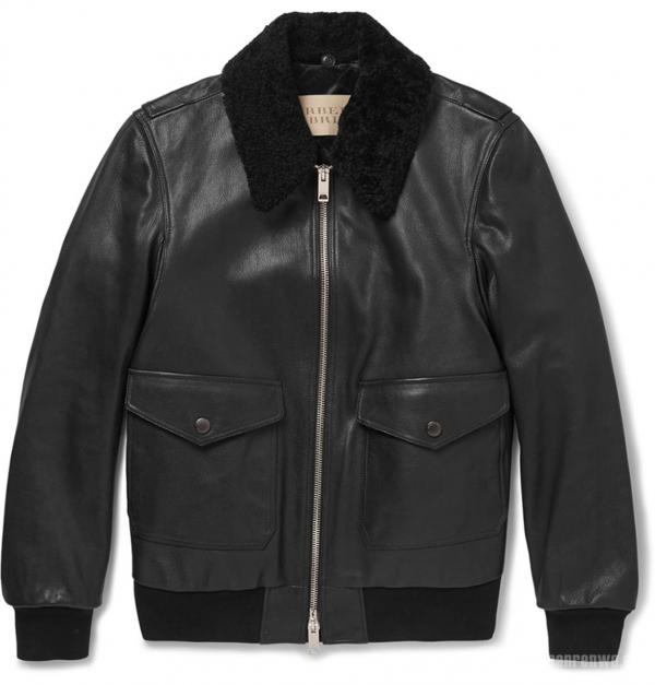  Burberry Brit shearling leather jacket