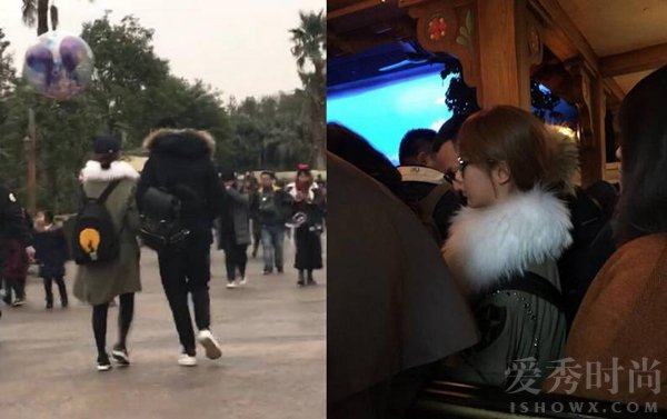 杨紫秦俊杰同游上海迪士尼