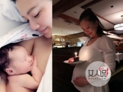 孙茜晒与儿子合影 小老虎憨态可掬抱乳而睡