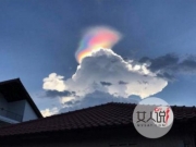 新加坡出现火彩虹 五光十色炫丽无比被人误认UFO