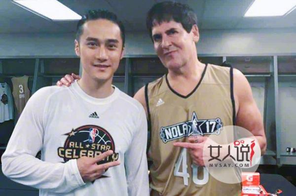 蒋劲夫合影NBA球星 最萌身高差形成蜜汁尴尬