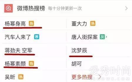 杨幂一直都是自带热搜体质