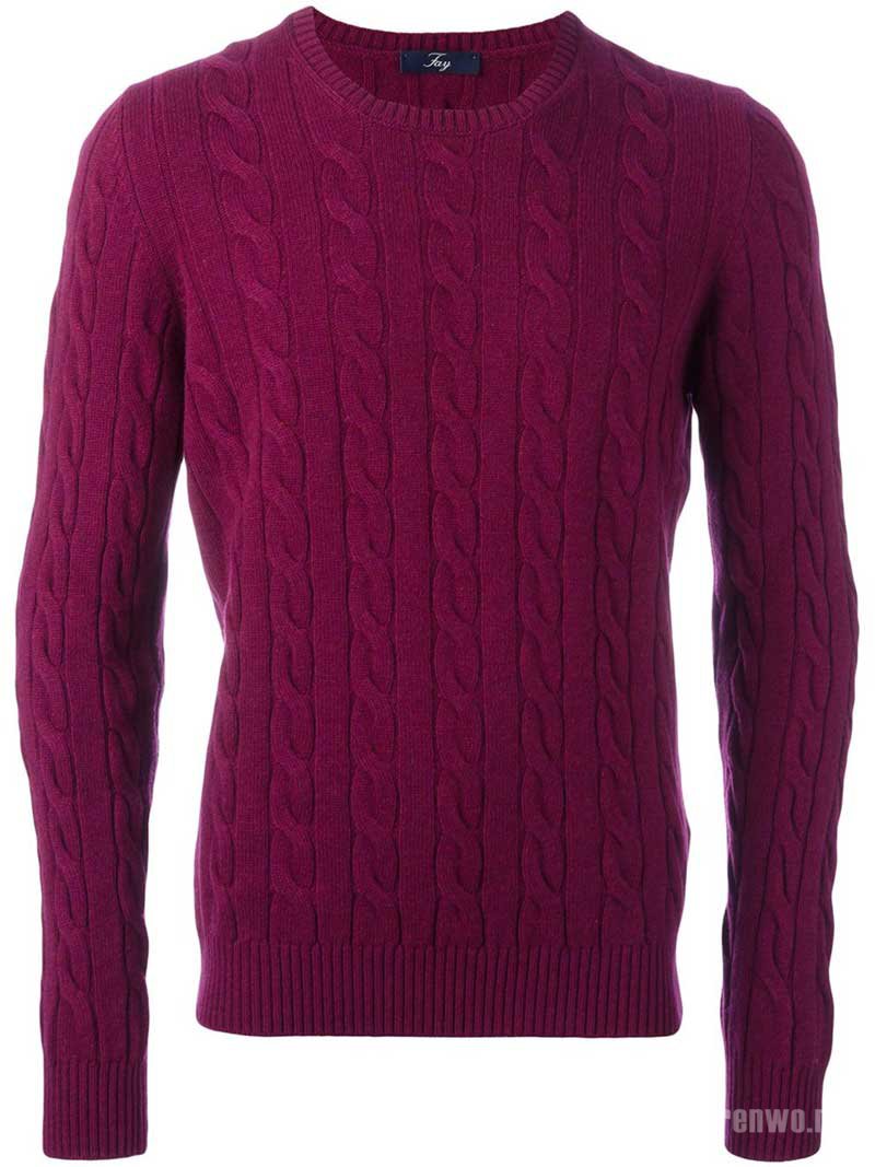 紫色针织毛衣