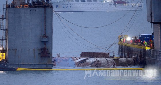 韩国世越号打捞过程