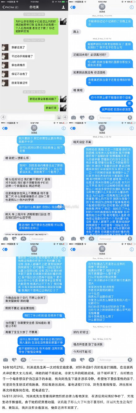 刘洲成老婆晒聊天证据