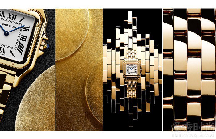 Panthère de Cartier卡地亚猎豹腕表，中号表款，18K黄金
