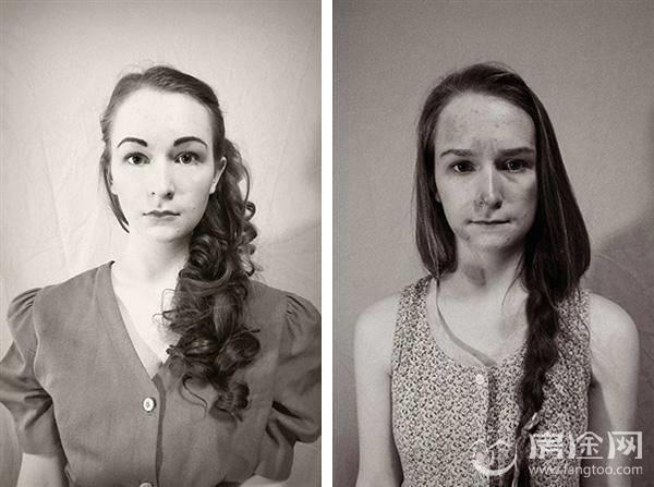 美国16岁少女用拍照和化妆穿越100年