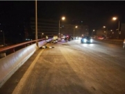 哈尔滨二环桥车祸现场图片：网约车撞倒环卫工致5死2伤