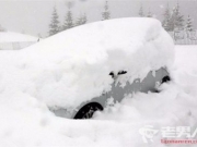 意大利遭大雪袭击 车辆被雪覆盖出行困难
