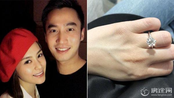 阿娇晒钻戒宣布闪婚