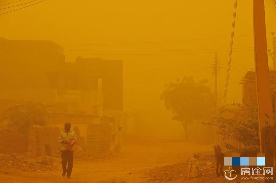 苏丹遭强沙尘暴袭击