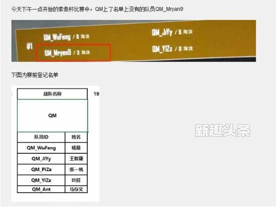 绝地求生虎牙索泰杯QM队成绩作废是怎么回事